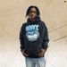 American-style Swan Print Washed Distressed Patch Pocket Hooded Sweatshirt New Loose Casual Top_viptrois.com