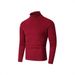 Men's Cable Knit Turtleneck Sweater - Thick Winter Pullover With Ribbed Design (Burgundy/Blue/Brown/Black/White, Sizes M-4XL)_viptrois.com