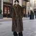 Men's Clothing Men's Fur Coat New Style Imitation Fox Fur Fur Collar Long Coat Winter Windproof Warm Windbreaker Large Size_viptrois.com