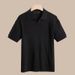 Men's Clothing Lightly Mature Polo Shirt Men's Short Sleeved Trendy T Shirt Simple Slim Lapel Pullover Knitted Half Sleeved Temperament Top_viptrois.com