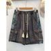 Men's Denim Cargo Shorts Loose Fit Workwear Casual 5-Pocket Athletic Knee-Length Multi-Pocket Summer Shorts_viptrois.com