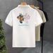 Men's Fashion Polo Shirt With Floral Print | Breathable Cotton Pique Knit | Slim Fit Short Sleeve Tee For Casual Wear_viptrois.com