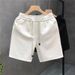 Men's Luxury White Jacquard Shorts - Big Brand Style Summer Trendy Half Pants_viptrois.com