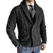 2025 Autumn And Winter New Knitted Jacquard Cardigan Sweater Men's Lapel Long Sleeved Twisted Flower Jacket Trend_viptrois.com