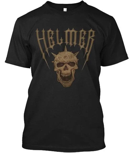 Helmer Skull T-Shirt Mens Womens Tees Top Made In The USA Size S To 5XL_viptrois.com