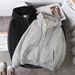 Men's Heavy-Duty Zip-Up Hoodie – Thick Fleece-Lined Work Sweatshirt For Construction & Outdoor Jobs (S-5XL, Black/Gray, Polyester)_viptrois.com