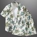 Short Sleeve Floral Shirt Hainan Island Beachwear Sanya Hawaiian Sports Fitness Thailand Men Couple Summer Thin Style_viptrois.com