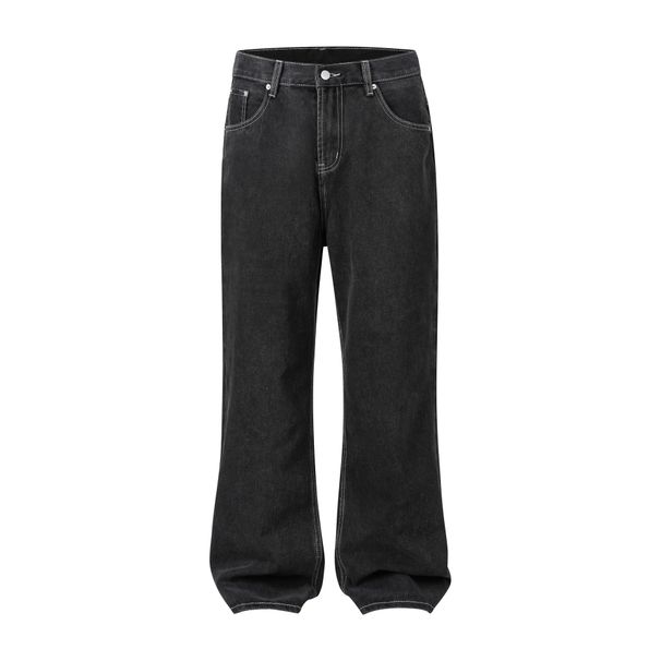 Men's Clothing High Street Washed Loose Wide Leg Jeans Jeans_viptrois.com