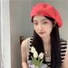 Large Head Circumference Wool Knitted Beret Spring And Autumn Painter Hat Shows Small Face Japanese Style Thin Design Niche Internet Celebrity Hat_viptrois.com