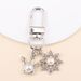 Fashionable Exquisite Pearl Diamond Snowflake Bow Keychain Bag Pendant Girlfriends Friends Memorial Gift_viptrois.com