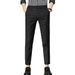 Men's Clothing Suit Trousers Four Seasons Business Men's Suit Trousers Straight Iron Free Elastic Slim Youth Casual Trousers Men_viptrois.com