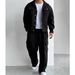 Men's Wide Leg Long Pants Straight Casual Pants_viptrois.com