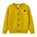 Mother & Kids Embroidered Flowers Knitted Cardigan Jacket Hand-Embroidered Floral Girls' Cotton Cardigan Soft Knit Sweater (90-140cm, 5 Colors)_viptrois.com