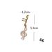 Hip-hop Dreadlock Rings, Metal Hair Hoops & Bands, Headwear Accessories With Rhinestone Music Note Hair Rings_viptrois.com