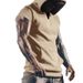 Summer Men's Loose Vest New Casual Hooded Sports T-shirt Short Sleeved Men_viptrois.com