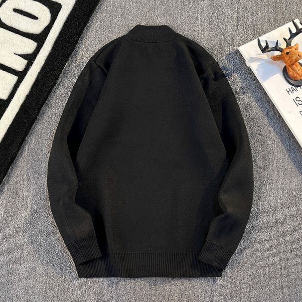 Men's Clothing Men's Semi-Turtleneck Knit Sweater - Slim Fit Thermal Base Layer_viptrois.com