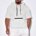 2026 New Men's Clothing Casual Sports Men's Hooded Short-sleeved Shirt Cool And Refreshing Skin-friendly Men's T-shirt_viptrois.com