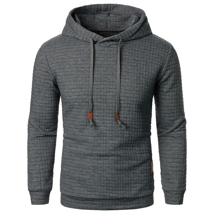 K New Men's Jacquard Knitted Sweater Long Sleeved Hooded Sweatshirt Hooded Sports Top_viptrois.com