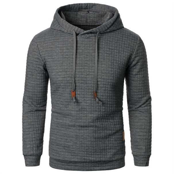 K New Men's Jacquard Knitted Sweater Long Sleeved Hooded Sweatshirt Hooded Sports Top_viptrois.com