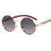 Men's Sunglasses Steam Punk Sunglasses Personality Retro Metal Round Sunglasses Wood Grain Legs Trendy Sunglasses_viptrois.com