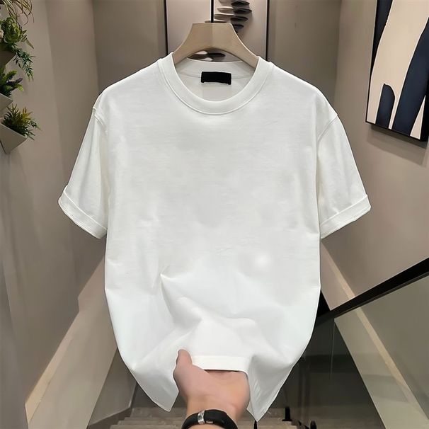 Youth Men Women Pure Cotton Short Sleeve T-Shirt Summer Trendy Street Style Loose Round Neck Top Fashionable Ins Style_viptrois.com