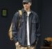 2025 Spring New Mercerized Denim Shirt Men's Quality Big Cow Thin Loose Lapel Primary Color Denim Shirt Men's_viptrois.com