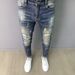 Men's Clothing High End Personality Tie Dye Jeans Men's Fashion Brand Spring And Autumn New Elastic Slim Fit Casual Trousers Trend_viptrois.com