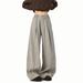 2026 Old Money Wind Striped Casual Pants Women's And Men's Autumn Retro Loose Drape Wide-leg Pants Commuter Versatile Straight Casual Pants_viptrois.com