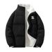 New Winter Imitation Lamb Wool Jacket With Double-sided Stand Up Collar, Trendy Men's Fashion Cotton Jacket, Warm And Thick Cotton Jacket_viptrois.com