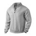 Men's Clothing Retro Stand Collar Cross Border Sweatshirt Half Zipper Pullover Loose Heavy Jacquard Long Sleeved Sweatshirt_viptrois.com
