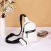 Fashionable Chest Bag With Striped Design - Adjustable Shoulder Crossbody Sports Bag With Detachable Coin Purse & Keychain_viptrois.com