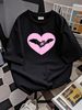 Gothic Bat Red Heart Goth Halloween Valentine's Day T-Shirt Women Unisex Streetwear Soft Breathable Designer Clothes Stylish Comfortable Versatile Women Top Graphic Tees Fashion Stretched Graphic Slightly T-Shirt For Women Casual Casual_viptrois.com