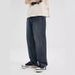Men's Clothing & Archer 0603 & 2024 New Style Jeans American High Street Frosted Design Retro Trendy INS Versatile Wide Leg Pants_viptrois.com