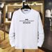 Men's Clothing 100% Cotton White Long Sleeve T Shirt, Spring And Autumn, Simple Design, Loose Fit, Pure Cotton Youth Autumn Base Layer Top_viptrois.com