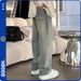 Men's Classic Washed Straight-Leg Jeans - Relaxed Fit, Light Blue Denim For Casual Wear (Available In Plus Sizes)_viptrois.com