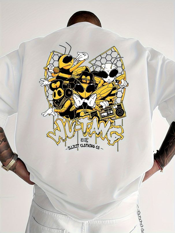 Men's Summer Printed T-shirt - High-quality Casual Versatile And Trendy Loose-fitting T-shirt_viptrois.com