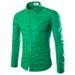 Men's Clothing Fashion Candy Color Slim Shirt Youth Solid Color Business Casual Long Sleeve Shirt_viptrois.com