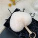 Small Belt Rex Rabbit Fur Mini Love Heart Bag Pendant Keychain Eternal Flower DIY Jewelry_viptrois.com