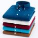 Men's Corduroy Shirt – Long Sleeve, Wrinkle-Resistant, Relaxed Fit, Solid Color For Business Casual & Everyday Wear_viptrois.com