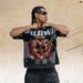 American-style 300g Flame Cartoon Full-print Washed Distressed Loose One-piece Cut Short-sleeve T-shirt_viptrois.com