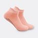 Women's solid color all match short socks with glue, non slip and breathable sports elastic mesh floor socks_viptrois.com