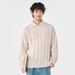 Autumn Trend Men's Knitted Loose Versatile Turn-Down Collar Pullover Casual Sweater Old Money Style Warm Inner Layer Top_viptrois.com