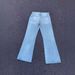 Men's Clothing New Ice Blue Cream Color Flared Trousers High Street Loose Wide Leg Washed Vintage Jeans Men_viptrois.com