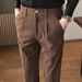 Men's Casual Trousers Autumn And Winter New Corduroy Trousers Slim Trendy Suit Trousers_viptrois.com