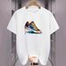 2026 Casual Summer Fashion Sports Cotton Loose Round Neck Short Sleeve T-Shirt With Shoe Print_viptrois.com