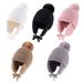 Baby clothing Knitted children's hat Baby ear protection and fluffy thread hat_viptrois.com
