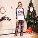 Christmas Letters Snowflake Stars Christmas Family suit printed homewear pajamas_viptrois.com
