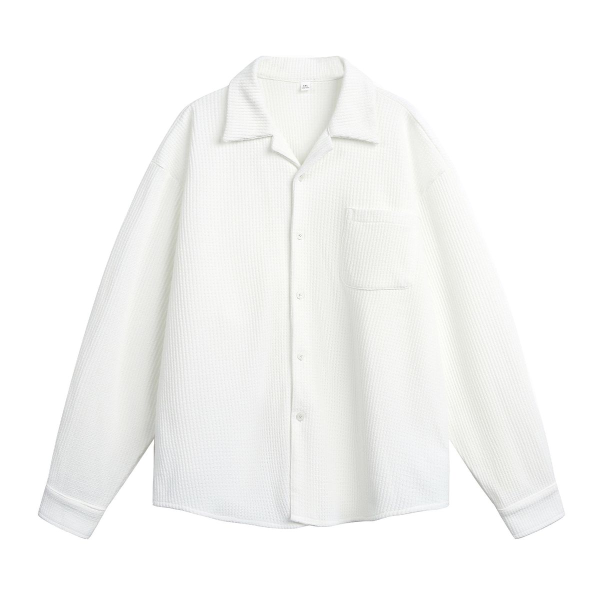 Monochrome Man- Velvet Feel Cuban Collar Long Sleeve Autumn Vintage Old Money Style Textured Shirt Oversized Jacket Q_viptrois.com