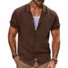 Men's Light Luxury Silk Polo Cardigan - Short Sleeve Cool Business Sweater_viptrois.com