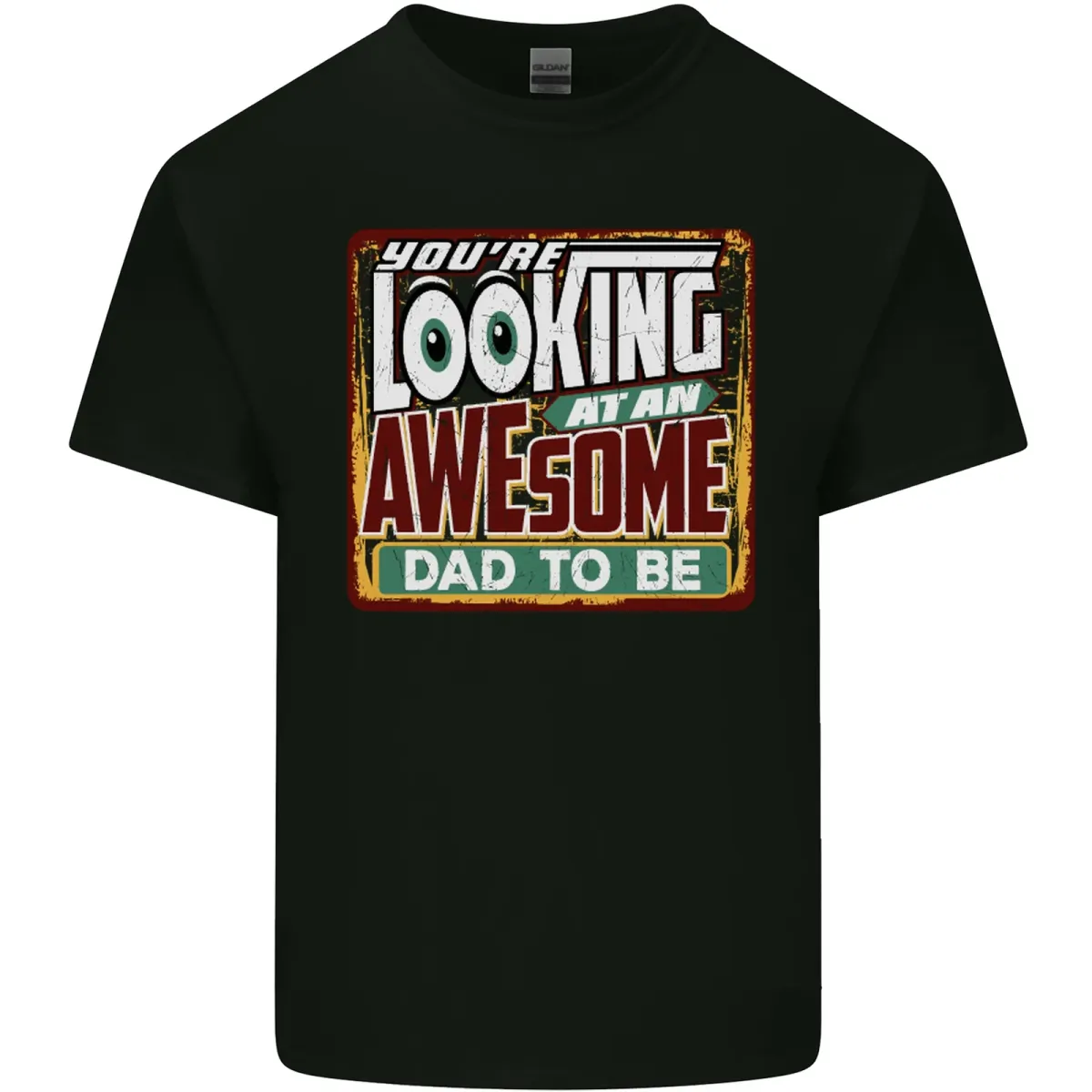 An Awesome Dad To Be New Daddy Baby Mens Cotton T-Shirt Mens Womens Tees Top Tee Top_viptrois.com